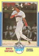Benito Santiago 1988 Fleer Baseball MVPs 30 San Diego Padres Baseball Card