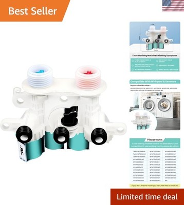 W11096268 W11220230 Water Inlet Valve Compatible with whirl-pool ken-more Was...