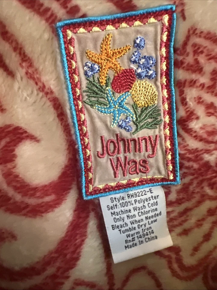 Johnny Was 抓绒毯花卉混合印花旅行 65x52 附带手提袋 — 第 4/4 张图片