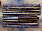 A pair of Tiemco Fenwick travel/backback Fiberglass Fly Rod s in Leather Tube — photo 1