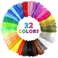 32 Colors 3D Pen PLA Filament Refills, Each Color 10 Feet, Total 320 feet, Pa...