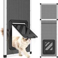 Window Cat Door Insert Ventilated 31-42 Inch