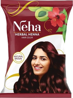 Neha Herbals Henna Hair Color For All Hair Types 15gm Each Set of 10