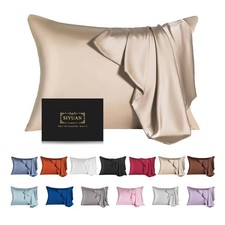 Silk Pillowcase for Hair  Skin, Toddler Size, Soft Breathable Hidden Zipper Cov