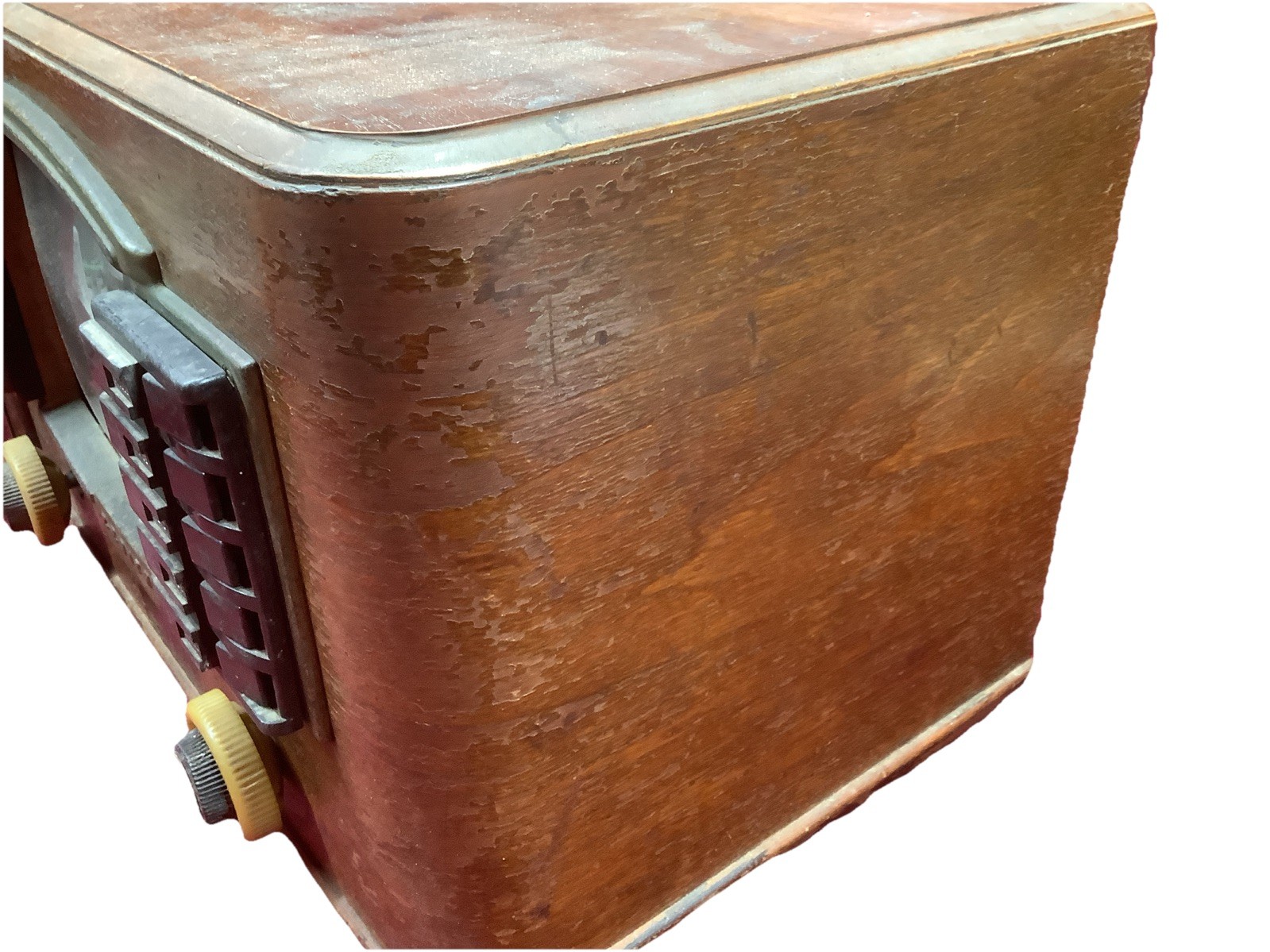 1942 ZENITH RADIO WOOD Model 7S633R Black Dial SW BC Multi Bands Automatic Solid