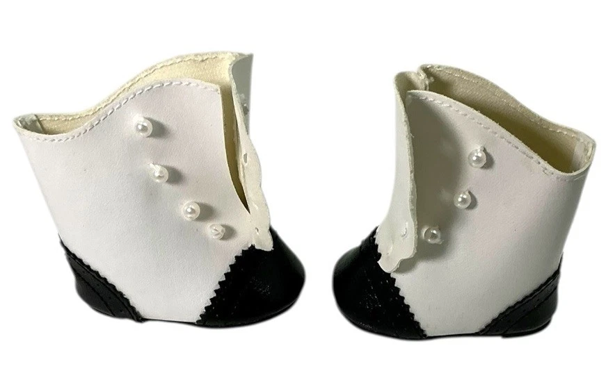 1996 Pleasant Co. American Girl Samantha High Button Shoes & Ribbed Tights w/box - Image 2 of 4