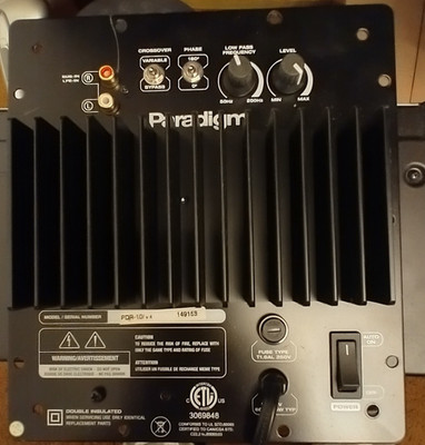 Paradigm PDR-10 v.4 Amplifier Plat - NOT WORKING - PARTS OR REPAIR W/low ship