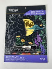Brea Reese MOONLIT GLOOM Scratch Art Paper Pad 9  x12  Moon Garden Designs NEW