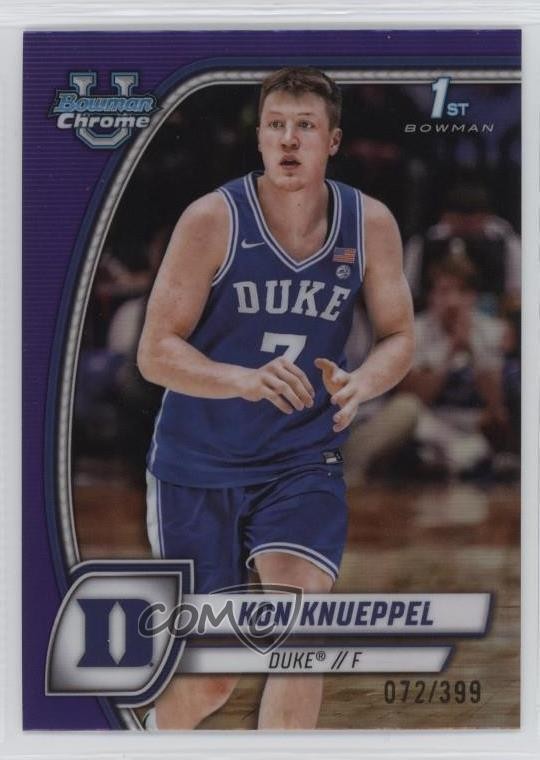 2024-25 Bowman U Chrome Purple Refractor 72/399 Kon Knueppel #48 n0j