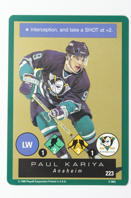 1995-96 Playoff One on One Challenge Ultra Rare Gold Paul Kariya #223 Booster