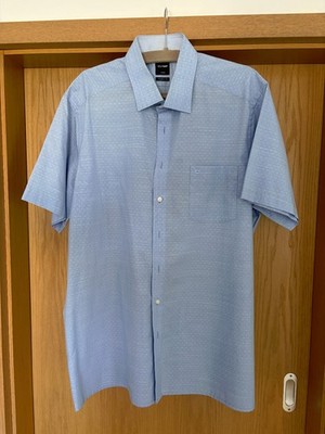 Olymp Hemd Luxor Comfort Fit Größe 46 blau kurzarm