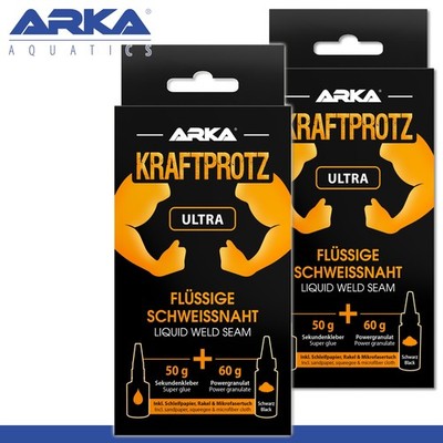 ARKA 2x Kraftprotz Ultra 50 g + 60 g  flüssige Schweißnaht schwarz  Set Hobby