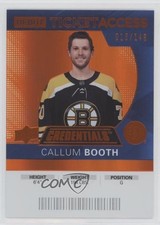 2021 Credentials 2020-21 Debut Ticket Access Orange 18/149 Callum Booth #112 a4m