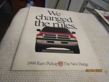 Vintage 1999 Dodge Ram Pickup Trucks New Car Dealer OEM Brochure Catalog NOS