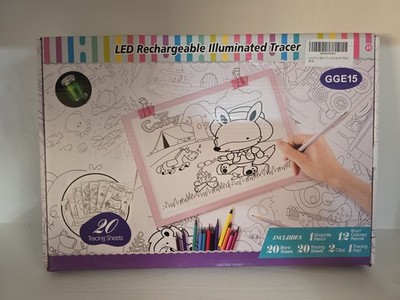 LED Rechargeable Illuminated Tracer, Includes 20 Tracing Sheets, 1 Graphite...