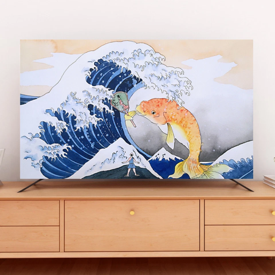 Custom Photo TV Dust Cover Personalized Fabric Cover for LCD TVs - Image 2 of 4