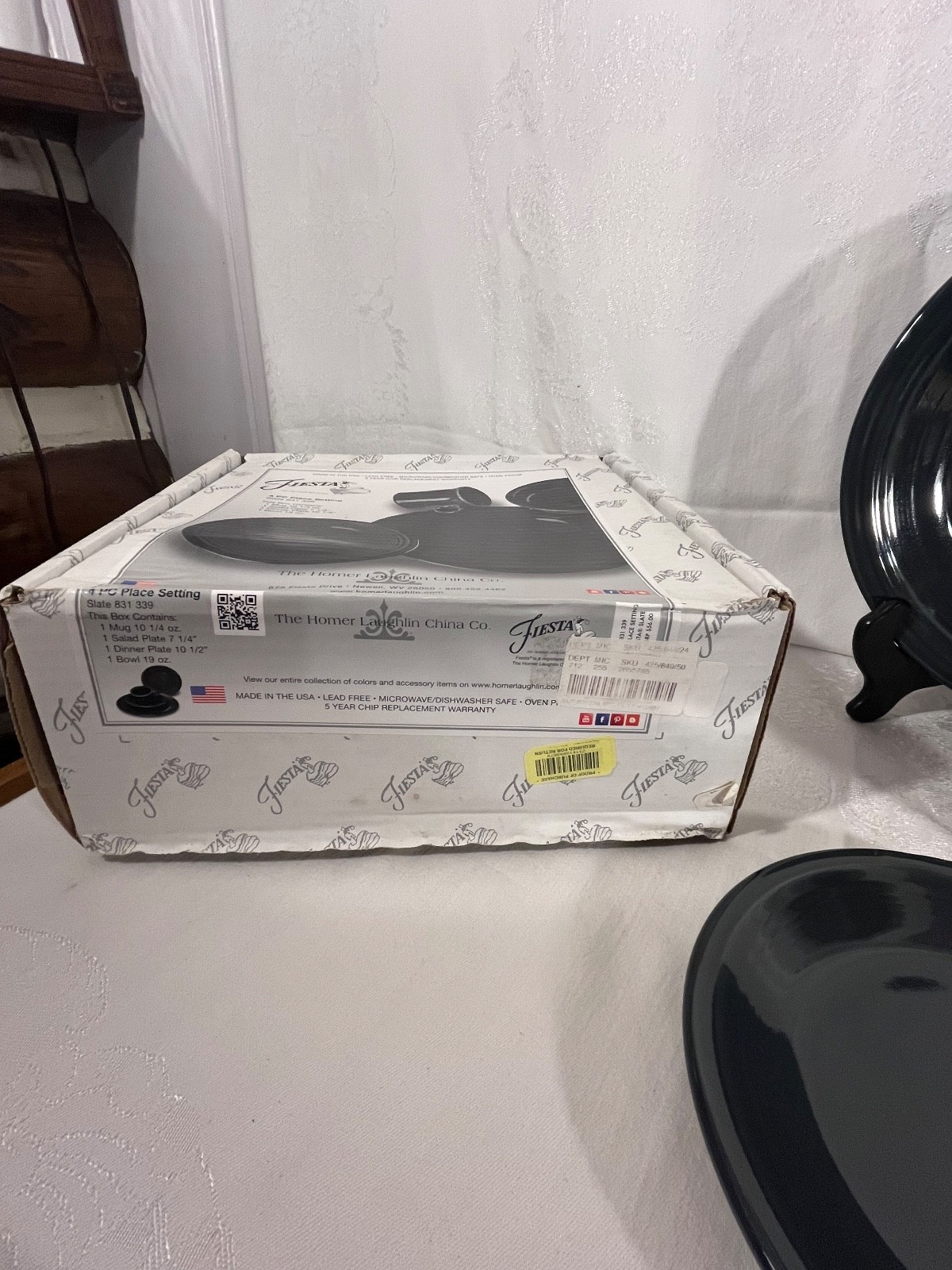 Fiesta Ware SLATE 4 Piece Place Setting Retired Fiestaware NOS - READ