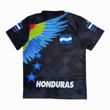 Honduras Guacamaya black soccer jersey unisex