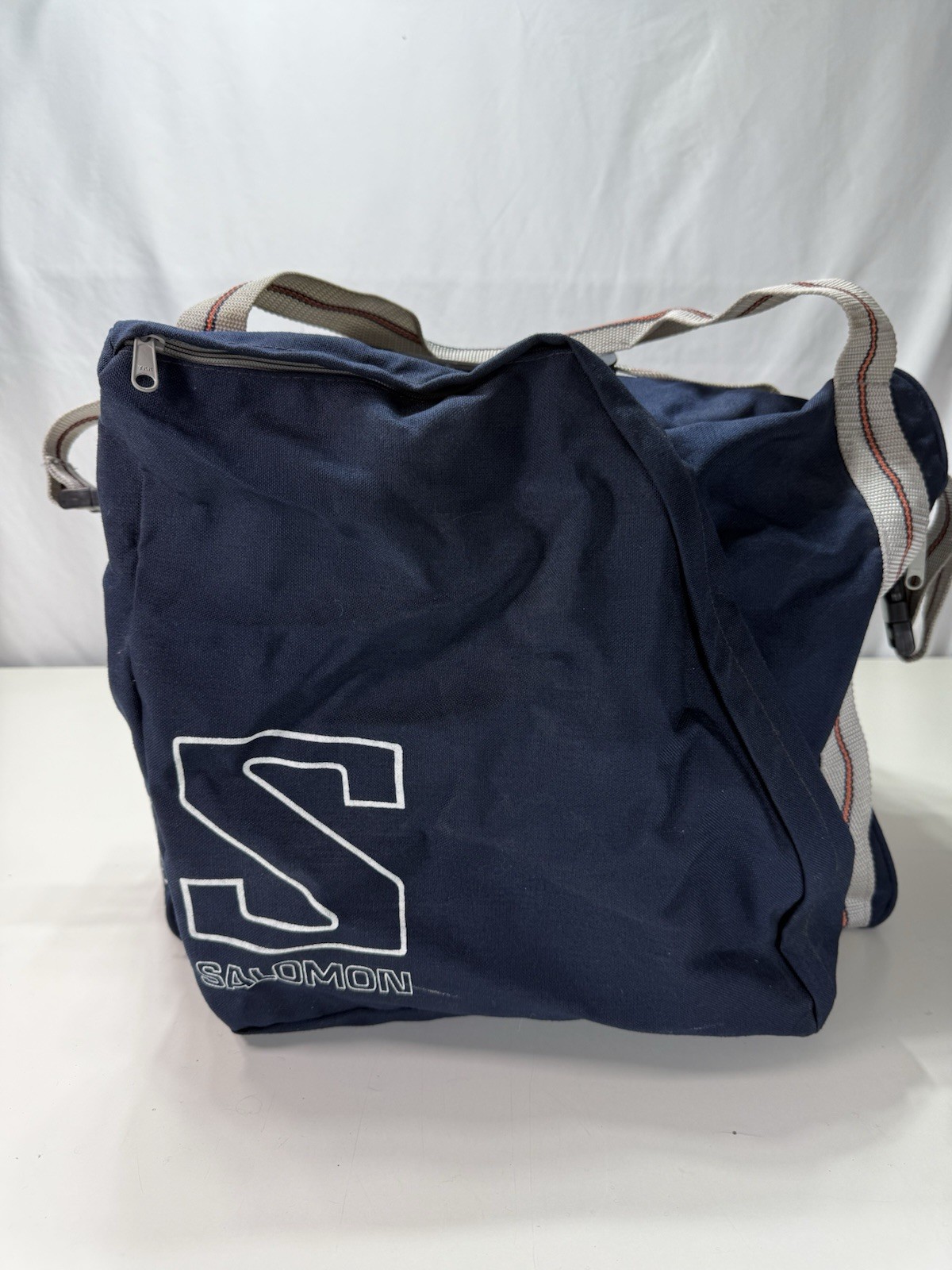 Borsone Salomon grande blu sci vintage tasche tracolla