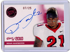 RYAN MATHEWS 2010 PRESS PASS CLASS OF 2010 ROOKIE AUTOGRAPH /25 💎 FRESNO STATE