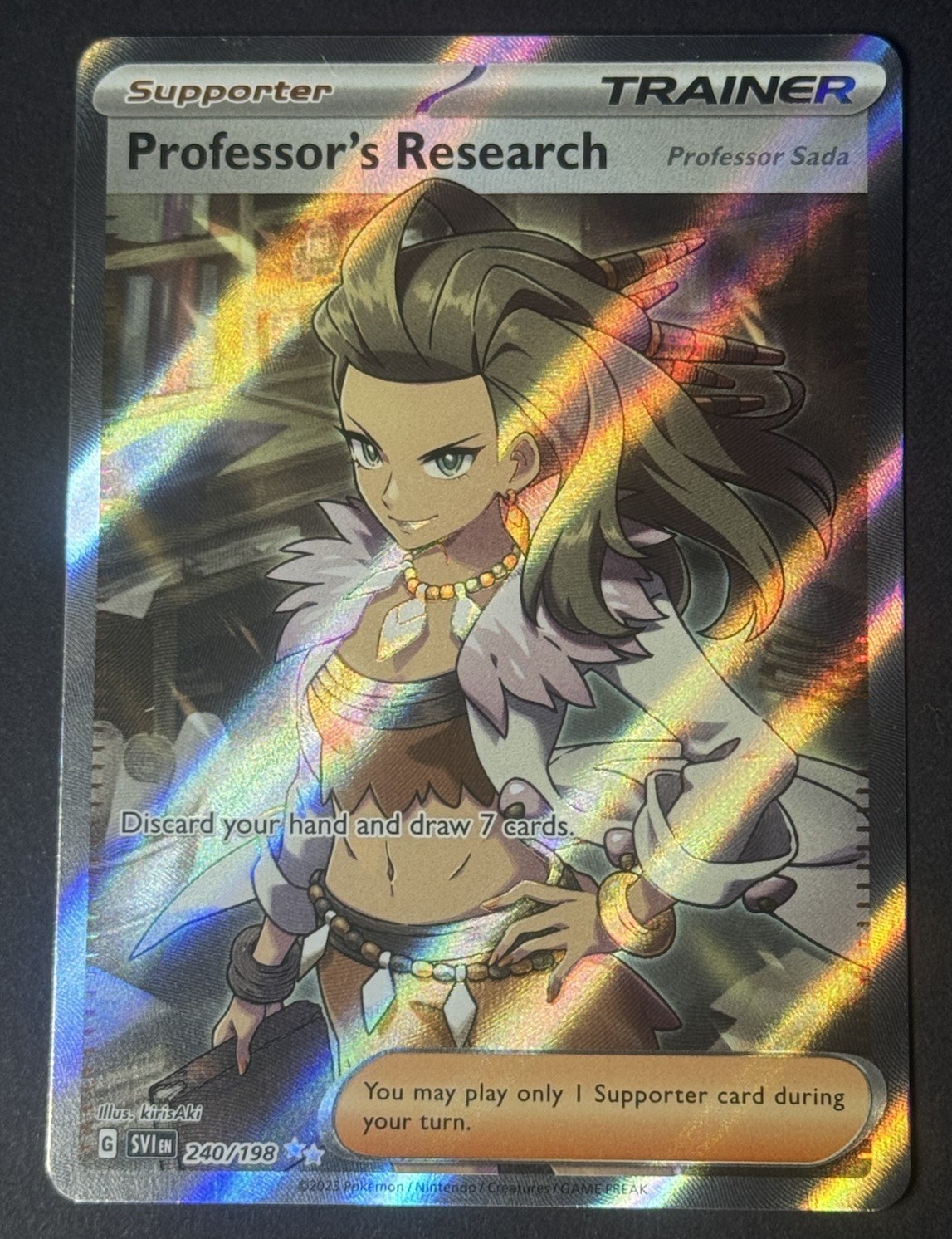 Professor's Research Full Art 240/198 Ultra Rare Scarlet & Violet Pokemon TCG NM