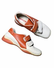 Vintage Prada Americas Cup Sneaker Shoes Size 37.5 US Women 7.5 Made In Italy