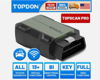 2025 TOPDON Topscan PRO Wireless OBD2 Scanner Code Reader Key Coding Diagnostic