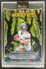 2025 Wild Card Haunted Hits Eli Manning Woods Yellow Lava Foil #3/3