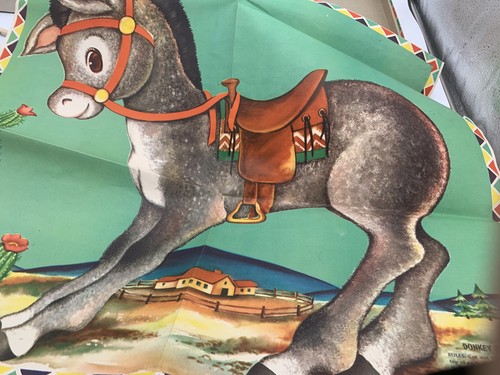 Vintage 1952 WHITMAN party fun donkey party pin the tail (No. 5352:49) - Picture 5 of 10