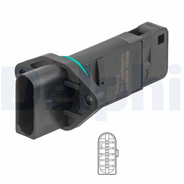 Luftmassenmesser Delphi AF10754-12B1 FüR OE 06A906473 - 06A906473A - 06A906473-image