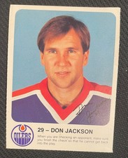 DON JACKSON Hockey card RED ROOSTER 1984-85