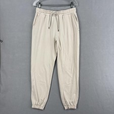 Vuori Halo Warm-Up Jogger Sweatpants Womens Medium Beige Performance Drawstring