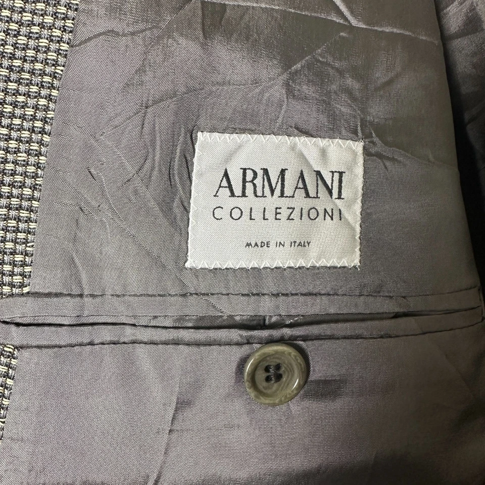 Blazer Abrigo Deportivo Chaqueta Hombre 42R Gris Lúpulo Armani Collezioni Lana Diseñador Foto 4 de 4
