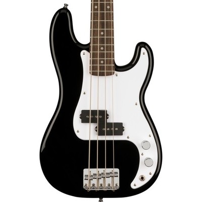 Squier Mini Precision Bass Short-Scale 4-String Bass, Laurel Fingerboard, Black