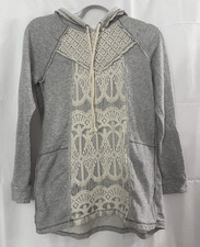 Maurices Womens Hooded Sweatshirt Heather Grey SIZE SMALL PRE-OWNED