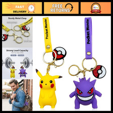 Kawaii Cartoon Keychain Set, 2-Piece Wristlet Car Charms for Backpack Keys