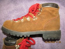 1970'S SUEDE HIKING VIBRAM BOOTS SZ 5 1/2