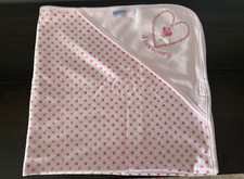 Graco''I love Mommy''100 Cotton Hooded Towel-Pink Floral Baby 29''x28''