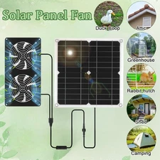 Solar Panel Fan Kit Solar Waterproof Exhaust Fans 15W Panel for Attic Shed Barn