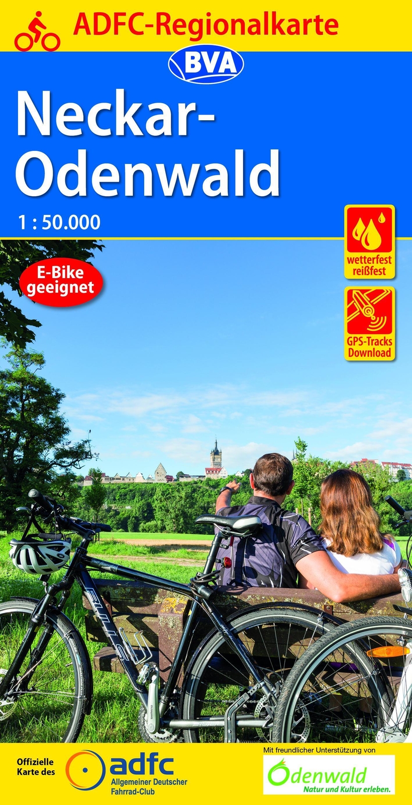 Thumbnail - Adfc-regionalkarte Neckar-odenwald, 1:50.000, Reiß- Und Wetterfest,...