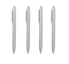 4pc Set  Muji  discontinued Hexagonal aluminum Ballpoint Pen Knock type Body