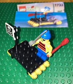 LEGO 1733 PIRATE RAFT COMPLETE Pirate Raft Minifig Instructions Manual