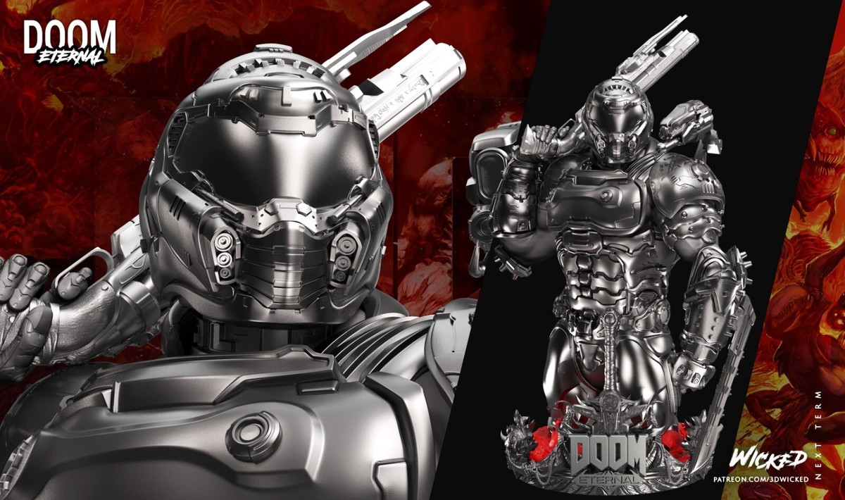DOOM SLAYER Bust Doom Video Game Character Resin Model Kit