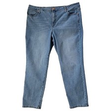 Terra  Sky 5 pocket core straight stretch jeans SZ 18W womens light wash