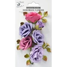 Little Birdie MARVA Birds and Berries - Handmade Paper Flowers Lilac Pink 82769