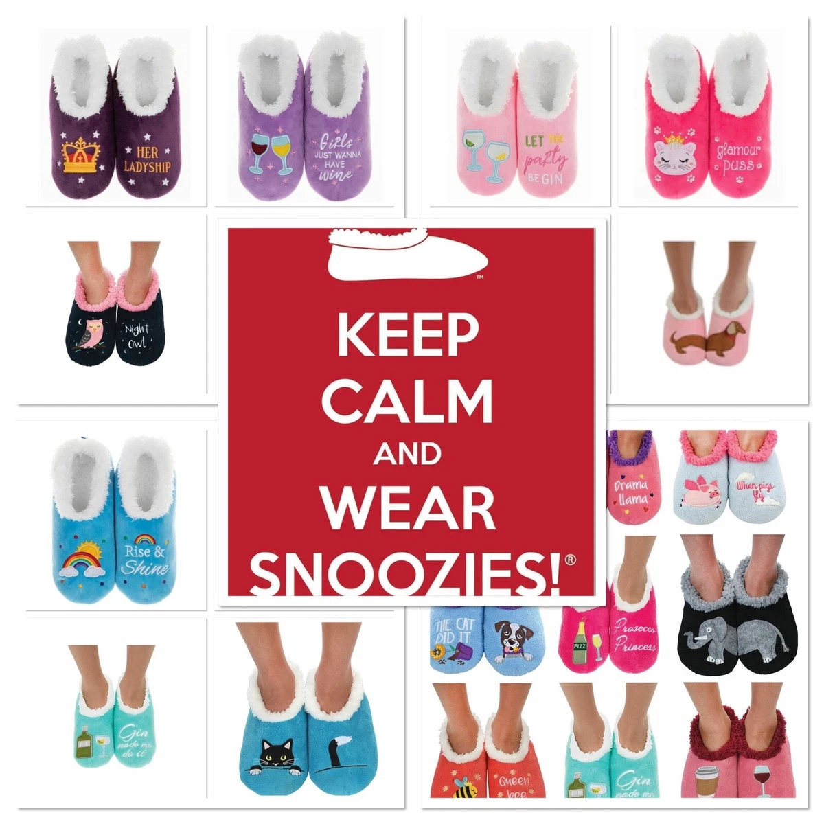 Snoozies wine deals slippers
