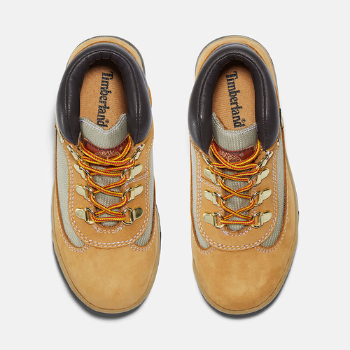 Timberland Junior Field Boot Kids Size 5.5 M Lace Up Color Wheat Boys Girls - Picture 2 of 9