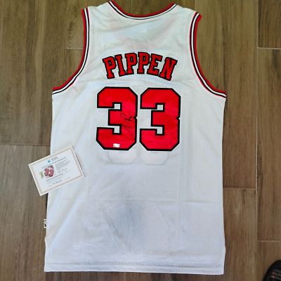 BULLS SCOTTIE PIPPEN 33 ジャージ L Scottie Pippen #33 Chicago Bulls Champion White Home Jersey Men's ウェア