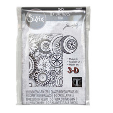 Sizzix 3D Texture Fades Tim Holtz Mini Mechanics Embossing Folder 665633 NEW