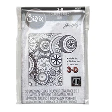 Sizzix 3D Texture Fades Tim Holtz Mini Mechanics Embossing Folder 665633 NEW